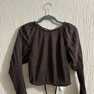 Jonathan Simkhai Brown Long Sleeve Women's Top NWT SZ S